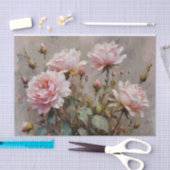 Papier Mousseline Découpage couleur d'aquarelle rose Roses (Artisanat)