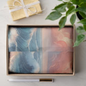 Papier Mousseline Découpage couleur d'eau Sunset Beach Waves (Cadeau)