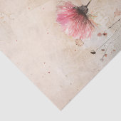 Papier Mousseline Découpage couleur Fleur sauvage rose (Détail)