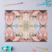 Papier Mousseline Découpage couleur or bleu rose Rose floral (Artisanat)