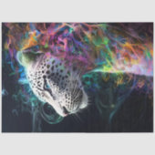 Papier Mousseline Découpage couleur vive brillante léopard de lunett (Recto)