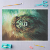 Papier Mousseline Découpage couleur vive du lion africain (Artisanat)