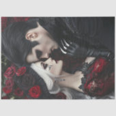 Papier Mousseline Découpage Couple Gothique Steampunk Saint-Valentin (Recto)