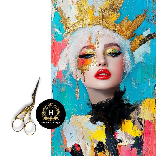 Papier Mousseline Découpage courageux Féministe Gold Crown