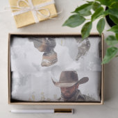 Papier Mousseline Découpage Cowboy (Cadeau)