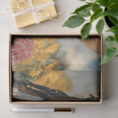 Papier Mousseline Découpage Cowboy Country Scène reposant avec un ch (Cadeau)