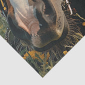 Papier Mousseline Découpage Cowboy Country Scène reposant avec un ch (Détail)