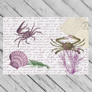 Papier Mousseline Découpage Crabe Nautique Crustacée