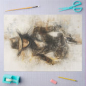 Papier Mousseline Découpage Crayon Occidental Art mystique (Artisanat)