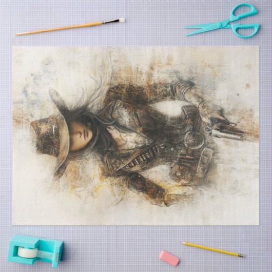 Papier Mousseline Découpage Crayon Occidental Art mystique (Artisanat)