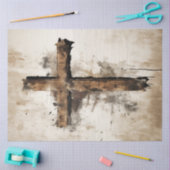 Papier Mousseline Découpage Croix de bois de Pâques rustique (Artisanat)