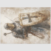 Papier Mousseline Découpage Crusade Mangeurs Christian Knight (Recto)