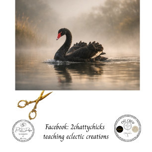 Papier Mousseline Découpage Cygne noir australien à l'aube Faune