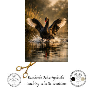 Papier Mousseline Découpage Cygne Noir Australien Atterrissage Faune