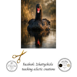 Papier Mousseline Decoupage Cygne noir d'Australie