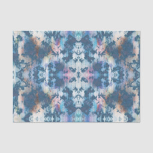 Papier Mousseline Découpage d'abstraction bleue en stuc de broyage d