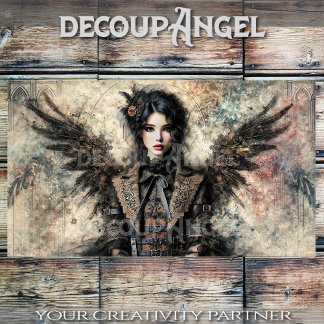 Papier Mousseline Découpage d'angle gothique foncé