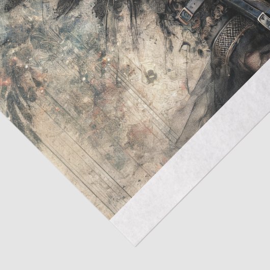 Papier Mousseline Découpage d'angle gothique foncé (Détail)