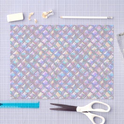 Papier Mousseline Découpage d'anniversaire mariage Iridescente Géomé (Artisanat)