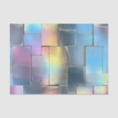 Papier Mousseline Découpage d'anniversaire mariage Iridescente géomé (Recto)