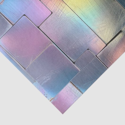 Papier Mousseline Découpage d'anniversaire mariage Iridescente géomé (Détail)
