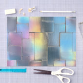 Papier Mousseline Découpage d'anniversaire mariage Iridescente géomé (Artisanat)