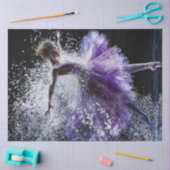 Papier Mousseline Découpage Danseur de ballet Whimsical en violet (Artisanat)