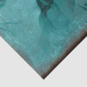 Papier Mousseline Découpage d'antiquités Turquoise Sunflower Blue (Détail)