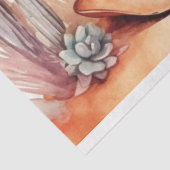 Papier Mousseline Découpage d'aquarelle BoHo Ouest (Détail)