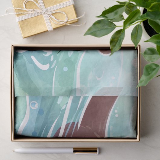 Papier Mousseline Découpage d'aquarelle Cute Otter (Cadeau)