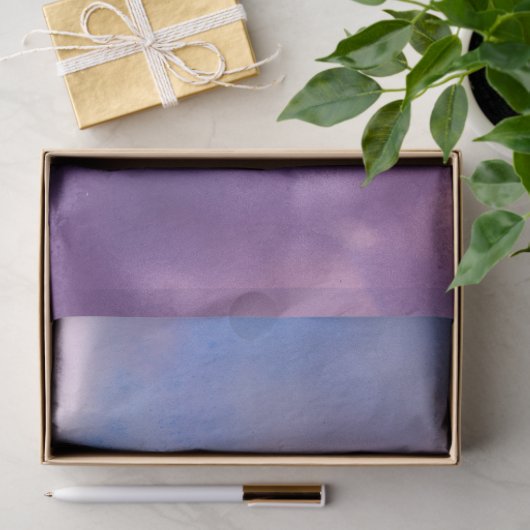 Papier Mousseline Découpage d'aquarelle de papillon pourpre (Cadeau)