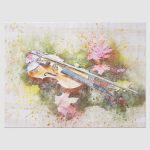 Papier Mousseline Découpage d'aquarelle de violon
