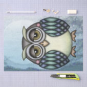 Papier Mousseline Découpage d'aquarelle Owl Cute 22 15x20 (Artisanat)