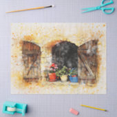 Papier Mousseline Découpage d'aquarelle plante (Artisanat)