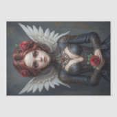 Papier Mousseline Découpage Dark Rose Seraphim (Recto)