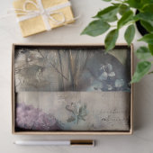 Papier Mousseline Découpage d'art botanique d'hortensia antique (Cadeau)
