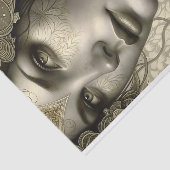 Papier Mousseline Découpage d'art Déesse dorée (Détail)