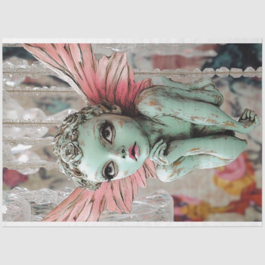 Papier Mousseline Découpage d'art féérique gothique lunaire (Recto)