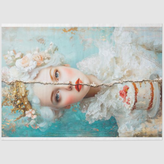 Papier Mousseline Découpage d'art féminin (Recto)