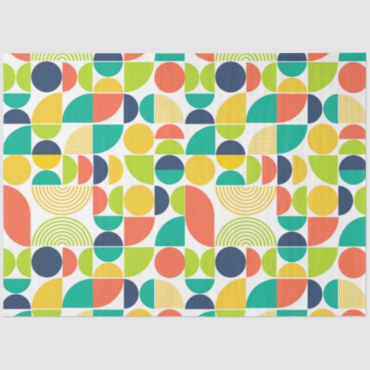 Papier Mousseline Découpage d'art moderne rétro Abstrait du milieu d (Recto)