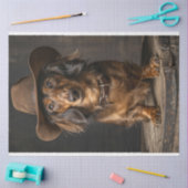 Papier Mousseline Découpage Dashaud la canine Cowboy (Artisanat)