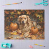 Papier Mousseline Découpage d'automne Golden Retriever (Artisanat)