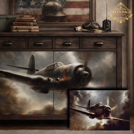 Papier Mousseline Découpage d'avion vintage