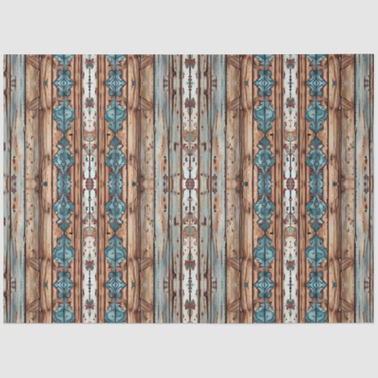 Papier Mousseline Découpage de automne du panneau bleu et rustique (Recto)