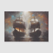 Papier Mousseline Découpage de bataille de navires jumeaux (Recto)