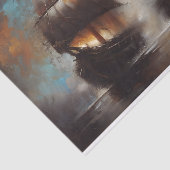 Papier Mousseline Découpage de bataille de navires jumeaux (Détail)