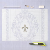 Papier Mousseline Découpage de bordure du cadre bleu Fleur de Lis (Artisanat)