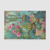 PAPIER MOUSSELINE DÉCOUPAGE DE CACTUS ET SUCCULENTS COLORÉS (Recto)