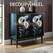 Papier Mousseline Découpage de Calla Lilies blanche