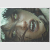 Papier Mousseline Découpage de cauchemar gothique émeraude (Recto)